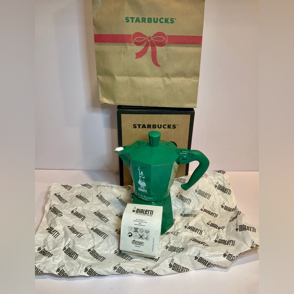New Starbucks x Bialetti Italy Green 2025 Moka Coffee Pot 130ml 4.4oz